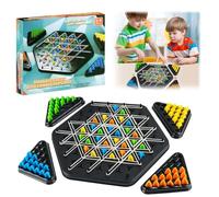 HGRGHH Triggle Jeu Élastique - Jeu de Triangle en Chaîne et de Stratégie - Plateau Triangulaire pour Fête de Famille