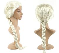 HGSHUO Perruque pour Reine des Neiges Perruque Blonde Perruque Raiponce Enfants Filles Princesse Perruque Cosplay Carnaval Halloween