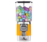 HGSTM Machine à Vendre des Bonbons, Distributeur de Chewing-Gum à pièces, 200 Boules vides, 100 jetons en Acier Inoxydable, Banque à Chewing-Gum à pièces pour Capsules à Jouets(Yellow)