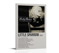 HGTERRGTJ Impression sur toile Little Sparrow par Dolly Parton - Art mural esthétique - Peinture pour chambre - 50 x 75 cm - Style cadre