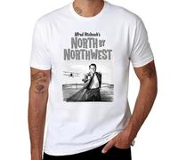 HGTpodAN Alfred Hitchcock's North by Northwest T-Shirt Oversized t-Shirt Anime Graphic t Shirt Mens White t Shirts White L