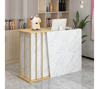 HGTRH Comptoir Accueil, Comptoir Caisse Salon De Coiffure Bois, Planche en Bois Massif Multicouche De Magasin pour Caisse RéCeption Klinik, Salon, Lobby Marble Color 120cm