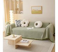 HGTRH Housse De Canape 3 Places avec Accoudoirs, Couvre Canapé 1 2 3 4 Places Antipoussière Couverture Canape Grande Taille Tissage De Coton De Haute Qualité, Lavable Housse Canape ave Frange