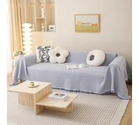 HGTRH Housse De Canape 3 Places avec Accoudoirs, Couvre Canapé 1 2 3 4 Places Antipoussière Couverture Canape Grande Taille Tissage De Coton De Haute Qualité, Lavable Housse Canape ave Frange