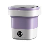 HGTRH Machine A Laver Pliable 12l, Mini Lave Linge Portable Réglage à 3 Niveaux Tuyau D'évacuation Panier D'égouttage pour Camping Camping-Car Dortoir Voyage Linge de Voyage Purple