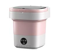 HGTRH Machine A Laver Pliable 12l, Mini Lave Linge Portable Réglage à 3 Niveaux Tuyau D'évacuation Panier D'égouttage pour Camping Camping-Car Dortoir Voyage Linge de Voyage Pink