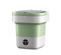 HGTRH Machine A Laver Pliable 12l, Mini Lave Linge Portable Réglage à 3 Niveaux Tuyau D'évacuation Panier D'égouttage pour Camping Camping-Car Dortoir Voyage Linge de Voyage Green