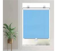 HGTRH Stores De FenêTre Occultants RéTractables avec Ventouses sans PerçAge pour La Maison et Le Bureau, Stores à Rouleau Automatique Blue 80x150cm