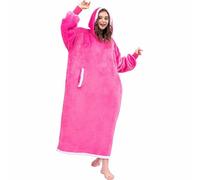 HGTRH Sweat à Capuche, Couverture à Capuche Surdimensionnée, Taille Unique Épais Pull Capuchon en Polaire Sherpa pour Femmes, Filles, Adultes, Adolescent Rose Pink