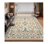 HGTRH Tapis de Salon, Tapis Bohème Motif Vintage Lavable Antidérapant avec Dos TPR pour Salon Chambre Multiples Tailles Pliable L 9x12FT