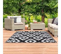HGTRH Tapis Exterieur Terrasse Resistant A La Pluie, Tapis D'ExtéRieur pour Salon De Jardin Tiss PolypropylèNe RéSistant à l'usure Tapis D'ExtéRieur Camping ImperméAble Antidérapant