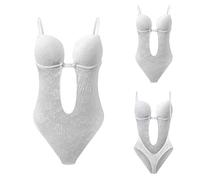 HGTSHUANGTA Body Gainant Femme Ventre Plat Gaine Amincissante Sculptant String Shapewear Bodysuit Invisible Minceur body dos nu invisible