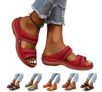 HGTSHUANGTA Femmes Sandales Pantoufle DéContracté Confort RéGlable Fleur éPissures Croix GlissièRe Anti-DéRapant OrthopéDique Licou Sandales pour Chaussures