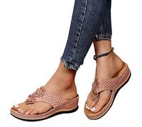 HGTSHUANGTA Tong Sandale Orthopédiques Femme Tong Ergonomique Claquette Semelle Epaisse Flip Flops Enfiler Bout Ouvert Sandale Piscine Arch Support Sandals Semelle Souple Chaussures Plate-Forme