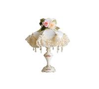 HGTYDV2 Lampe de Table de Style Victorien avec Tissu en Dentelle Lampe à la Lampe à la Lampe de Chevet de la Lampe de Chevet Pastorale Pastorale