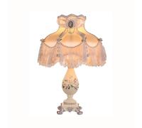 HGTYDV2 Lampe de Table en Dentelle Victorienne Lampe de Chevet de Chevet Princesse en Dentelle européenne Lampe de Chevet de Bureau Vintage avec perlé pour Le Bureau du Salon