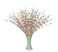 HGUIM Lot de 20 tiges de baies de Noël artificielles dorées de 40 cm pour sapin de Noël, couronne de Noël, travaux manuels, décoration d'intérieur