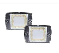 Hguvsjd Antibrouillard Avant Pour Jeep Pour Wrangler Pour YJ 56001378 CH2520111 Ensemble Feux Position Latéraux Clignotants Feux Jour Pare-chocs Avant Feux Avants Auto(2 x Front Bumper)