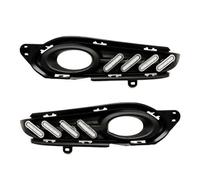Hguvsjd Clignotants À LED Dynamiques Pour HR-V Pour Vezel 2015 2016 2017 2018 Avec Clignotant Jaune Relais Antibrouillard Couvercle LED Feux Jour Voiture DRL(Model C)