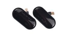 Hguvsjd Clignotants À LED Dynamiques Pour Nissan Pour Tiida C11 Note E11 NE11 Micra K12 NP300 Navara D40 Qashqai J10 Répéteur Clignotant Feu Position Latéral LED(Dynamic Smoked Black)