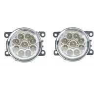 Hguvsjd Feux Antibrouillard Avant Pour Duster Pour Sandero Pour Megane 2 3 Pour Koleos Pour Fluence L30 Pour Kangoo Lampes Brouillard Phares Fog Lights LED(Blanc)