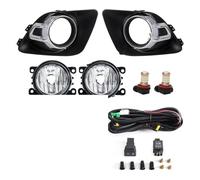 Hguvsjd Feux Antibrouillard Avant Pour Mitsubishi Pour ASX 2011-2013 : cache de phare antibrouillard LED phare halogène cadre de capot enjoliveur(LED White)