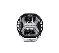Hguvsjd Phare Avant Auto Pour Jeep Offroad Boat Tractor Truck 4x4 SUV ATV Barre Lumineuse Travail 12 V Feu Conduite DRL Ambre Phare Voiture À LED 4 Pouces Phare Avant(Half-)