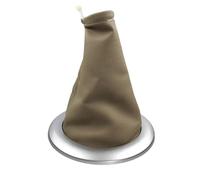 Hguvsjd Pommeau De Levier De Vitesse Pour Megane 2 MK2 II (2002 2003 2004 2005 2006 2007 2008 2009) Soufflet Levier Vitesse 5/6 Vitesses(Beige Silver)