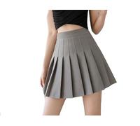 Hgvcfcv Mini jupes plissées blanches pour femmes taille haute école courte jupe plissée japonaise rose, gris, 34