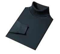 Hgvcfcv Pull à col roulé pour homme, coupe ajustée, chaud tricoté, décontracté, manches longues, gris foncé, M