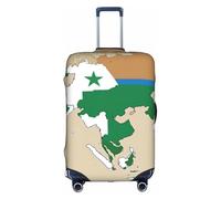 Hgvcse Drapeau de voyage de la République d'Ouzbékistan Map04 Couverture de bagage Protection de valise 45,7 à 81,3 cm Accessoires de bagage Blanc Taille L Blanc Large, Blanc., L