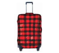 Hgvcse Housse de bagage de voyage à carreaux rouge et noir 45,7 à 81,3 cm Accessoires de vacances Essentials Blanc Taille L Blanc Large, Blanc., L