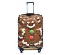 Hgvcse Housse de bagage de voyage avec bonhomme en pain d'épice, bonbons, protection de valise, 45,7 à 81,3 cm, accessoire de bagage, accessoire de bagage, blanc/jardin opulent, taille M, blanc/jardin