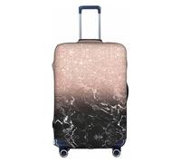 Hgvcse Housse de bagage de voyage, couleur marbrée, or rose, 45,7 à 81,3 cm, accessoires de bagages, accessoires, blanc/jardin opulent, taille L, blanc/jardin opulent, L