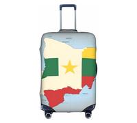 Hgvcse Housse de protection pour valise avec drapeau du Sénégal et étoile jaune 45,7 à 81,3 cm - Accessoire de bagage - Blanc - Taille S - Blanc, Blanc., s