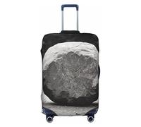 Hgvcse Housse de protection pour valise de voyage avec image de pierres zen grises de 45,7 à 81,3 cm, accessoire de vacances, blanc, taille S, BLANC, Small