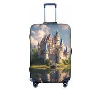 Hgvcse Housse de protection pour valise de voyage Dream-Like Fairy Tale Castle03 de 45,7 à 81,3 cm, accessoire de vacances, blanc, taille M, BLANC, Medium