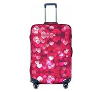 Hgvcse Housse de protection pour valise de voyage Saint Valentin avec cœur 45,7 à 81,3 cm, accessoire de vacances, blanc, taille M, BLANC, Medium
