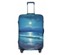 Hgvcse Housse de protection pour valise de voyage Sea Moon 45,7 à 81,3 cm, blanc, X-Large