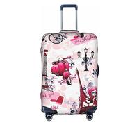 Hgvcse Travel Paris Tour Eiffel France Housse de protection pour valise 45,7 à 81,3 cm, blanc, Large