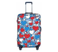 Hgvcse Travel Romantic Red Heart Housse de bagage en forme de cœur rouge 45,7 à 81,3 cm Accessoires de vacances Essentials Blanc Taille S Blanc Petit, Blanc., s