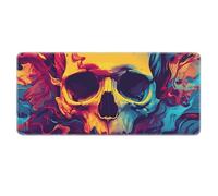 HGVDHS Tapis de Souris Squelette Style Horror XXL Tapis de Souris de Jeu avec Base en Caoutchouc et Texture antidérapante, idéal pour Ordinateur et PC
