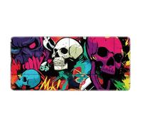 HGVDHS Tapis de Souris Squelette Style Horror XXL Tapis de Souris de Jeu avec Base en Caoutchouc et Texture antidérapante, idéal pour Ordinateur et PC