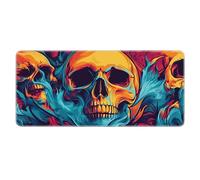 HGVDHS Tapis de Souris Squelette Style Horror XXL Tapis de Souris de Jeu avec Base en Caoutchouc et Texture antidérapante, idéal pour Ordinateur et PC
