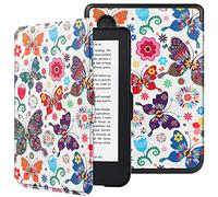 HGWALP Coque de Protection pour 6" Kobo Clara Liseuse eBook 2024/Clara 2E 2022, Étui Housse Protection Magnétique Smart Cover-Butterfly