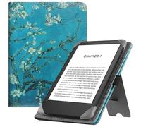 HGWALP Étui universel pour liseuses de 6/6,8/7" avec dragonne, compatible avec toutes les liseuses électroniques Paperwhite 2024/Paperwhite 2023/Signature Edition/Kobo, fleur d’abricotier