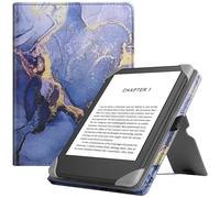 HGWALP Étui Universel pour liseuses de 6 Pouces, étui Folio en Cuir avec Sangle de Maintien Compatible avec Toutes Les liseuses de 6 Pouces Paperwhite/Kobo/Tolino/Pocketook, marbre Violet