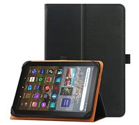HGWALP Étui Universel pour Tablette 7 Pouces 8 Pouces, Étui Folio Universel Housse de Protection pour Tablette Tactile 7" 8", avec Bande de Fixation en Silicone Réglable et Dragonne-Black