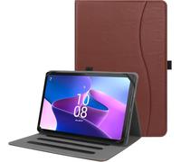 HGWALP Étui Universel pour Tablette 9",9.7",10.1",10.2",10.5",10.9",11",Housse Support en Cuir à Plusieurs Vues Angles dragonne pour Tablette 9" 10.1", avec Bande de Fixation en Silicone Réglable -BR