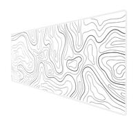 HGWALP Tapis de souris blanc, Tapis de souris terrain, grand tapis de table de jeu, tapis de souris XL, tapis de clavier, (31,5 x 11,8 pouces, 80 x 30 cm), Terrain blanc